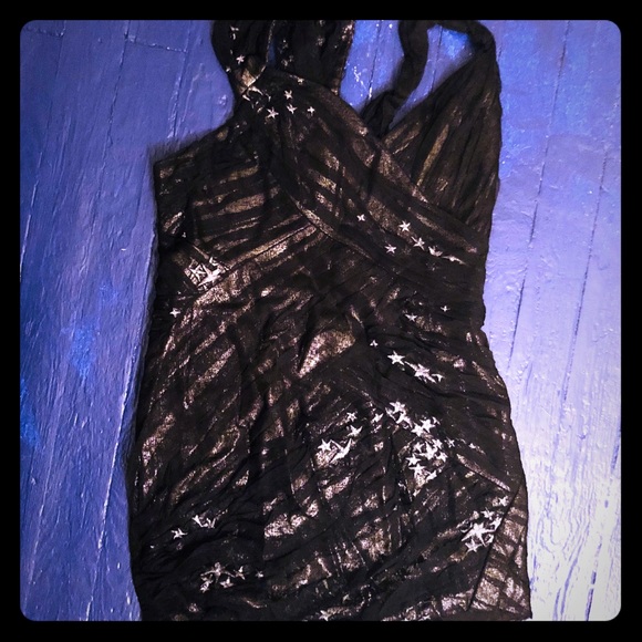 NWT Foley & Corinna Mini Black Dress Size L - Picture 2 of 7